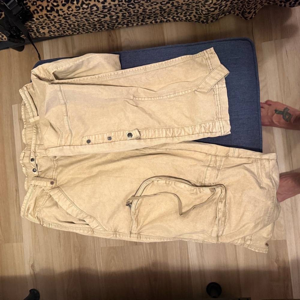 Free People Beige Cargo Pants for Men